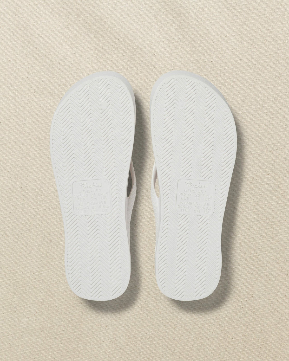 Archies Classic White Arch Support Flip Flop