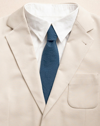 High Cotton Nautical Blue Seersucker Necktie