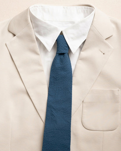 High Cotton Nautical Blue Seersucker Necktie