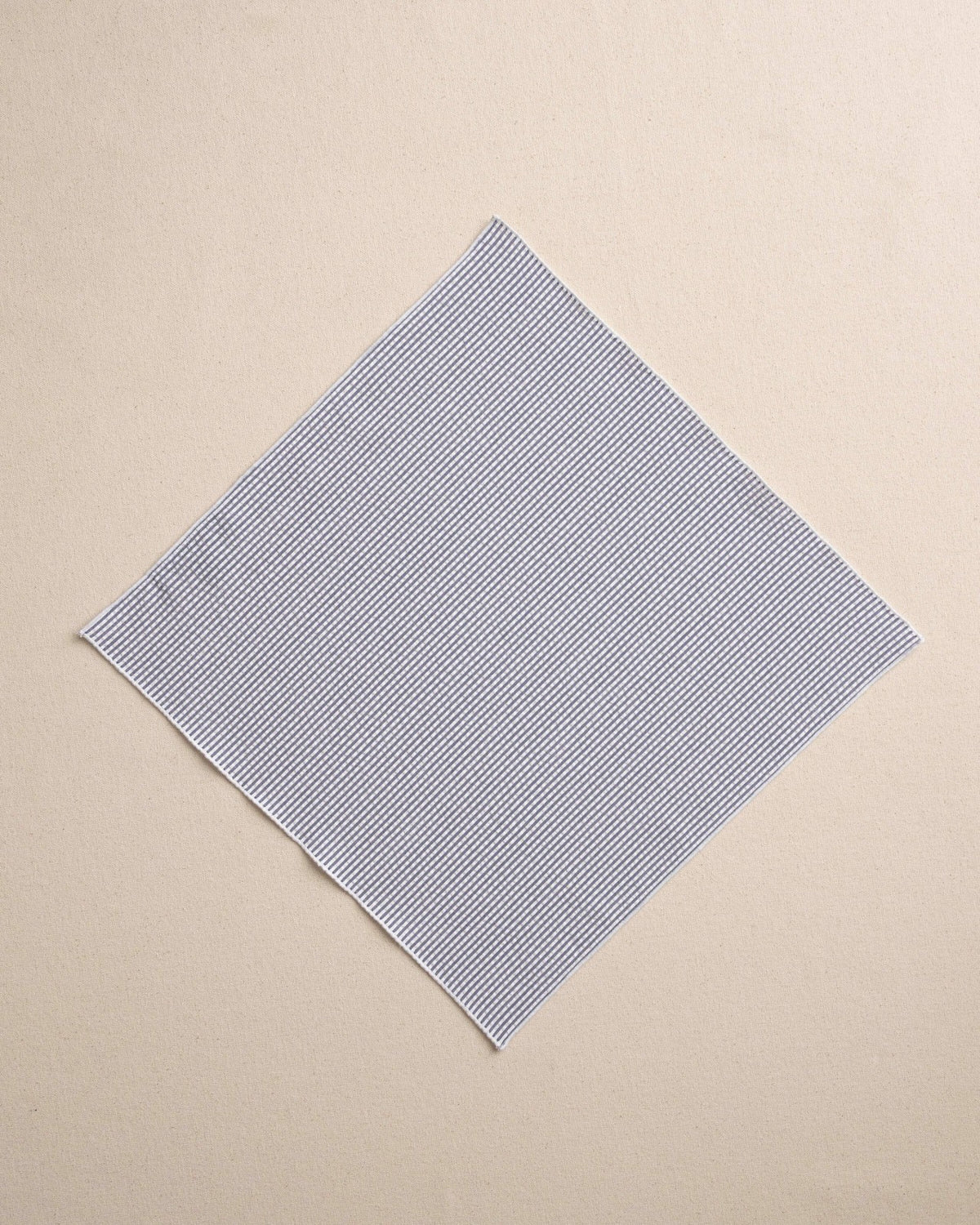 Blue and White Seersucker Pocket Square