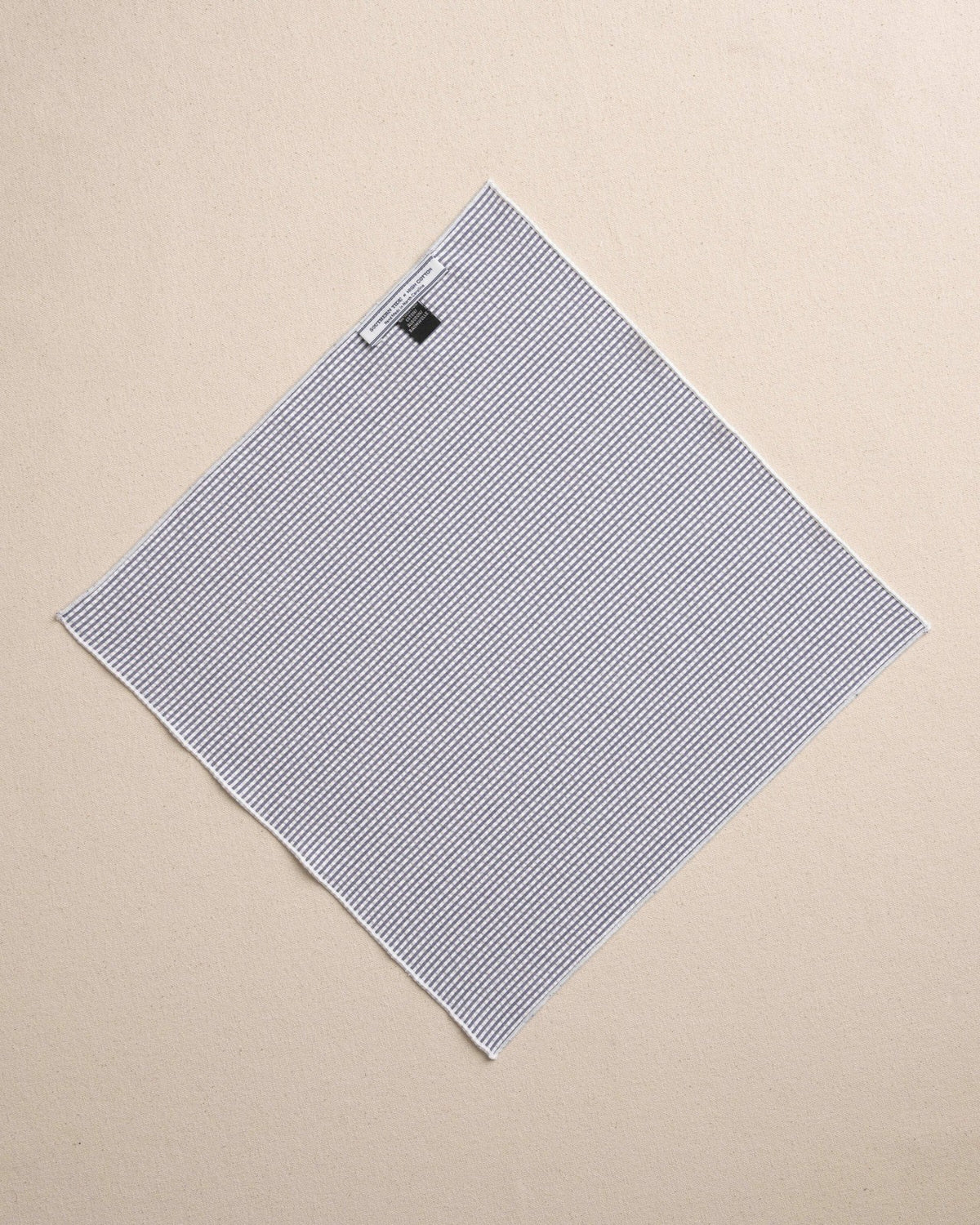 Blue and White Seersucker Pocket Square