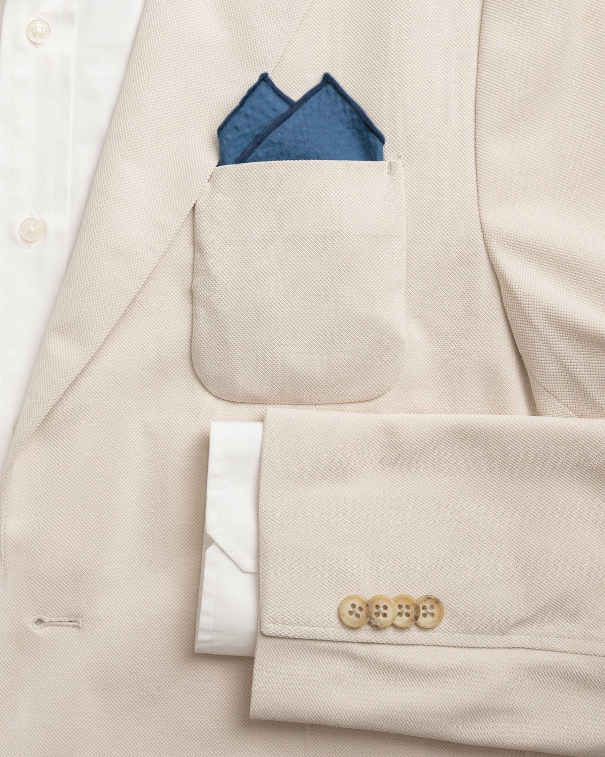 Nautical Blue Seersucker Pocket Square