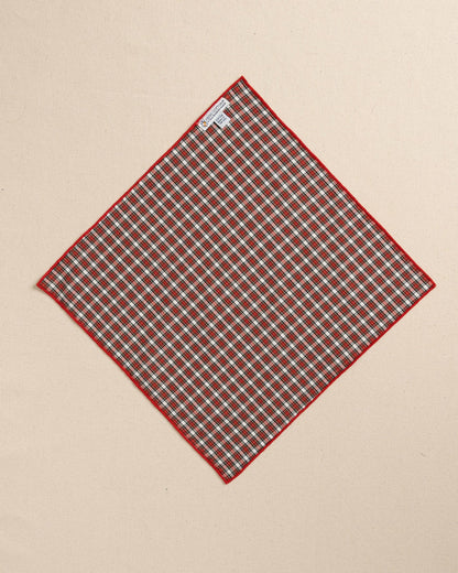 Peppermint Plaid Cotton Pocket Square