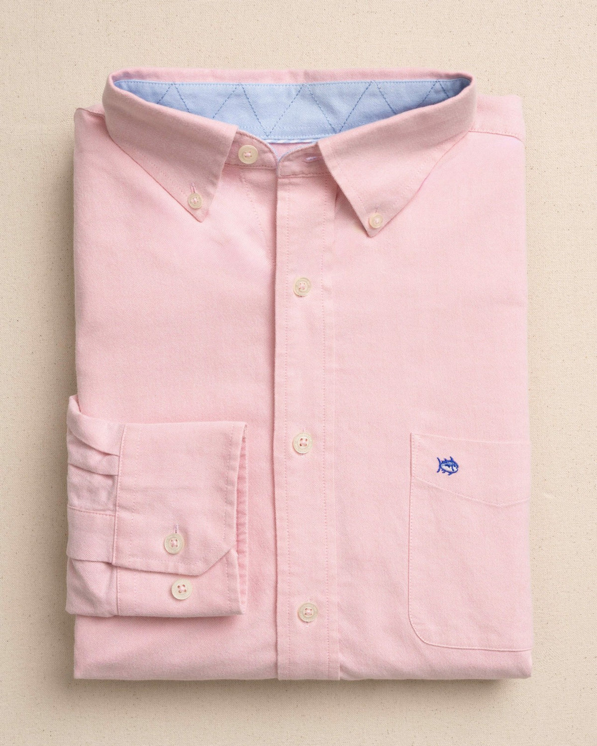 Charleston Oxford Solid Sport Shirt - Sea Pink