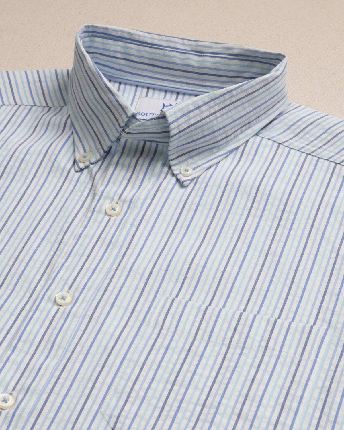 Marina Seersucker Short Sleeve Sport Shirt