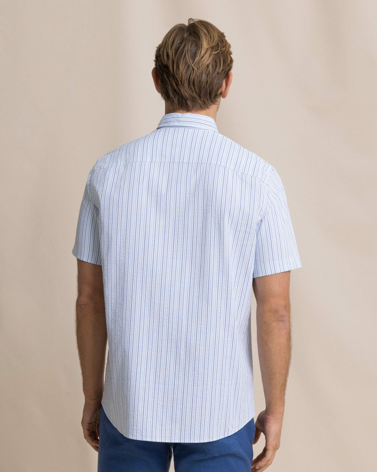 Marina Seersucker Short Sleeve Sport Shirt