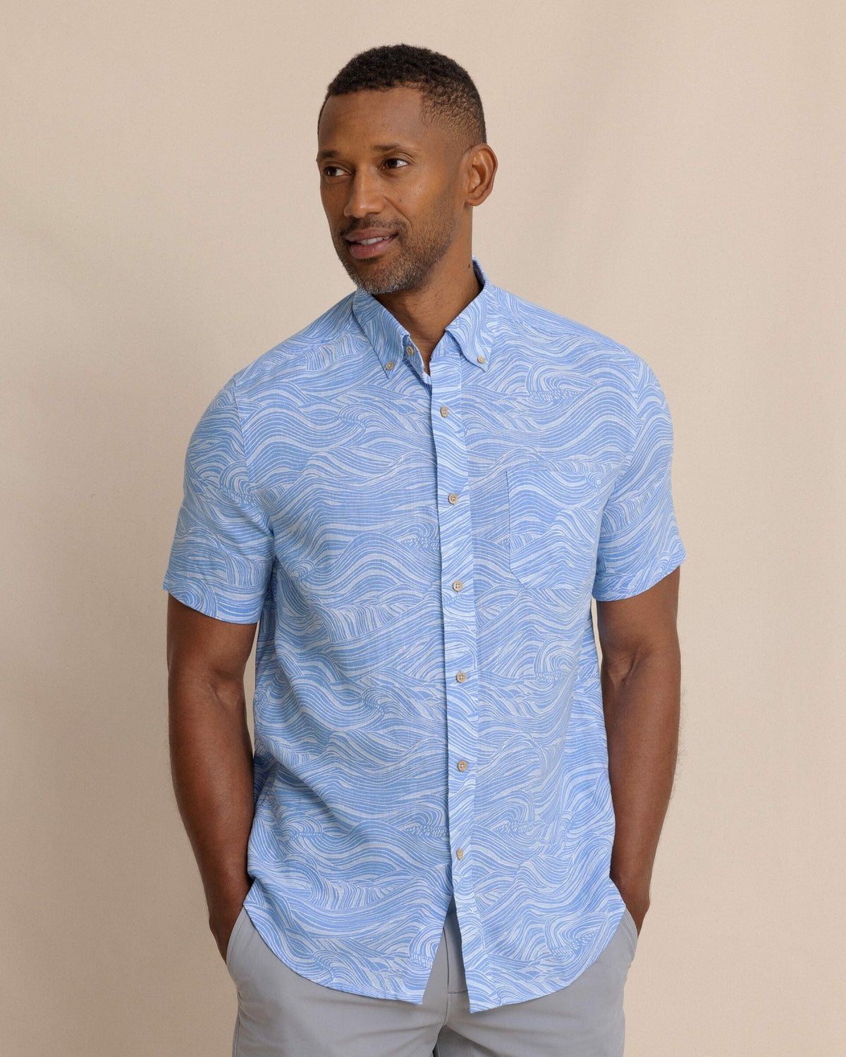 Rolling Waves Short Sleeve Sport Shirt