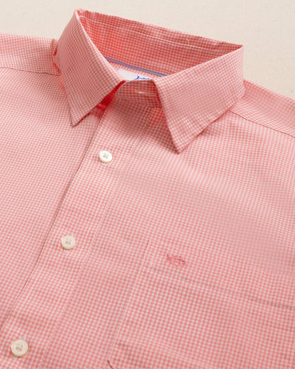 Charleston Parkwood Micro-Gingham Shirt - Coral