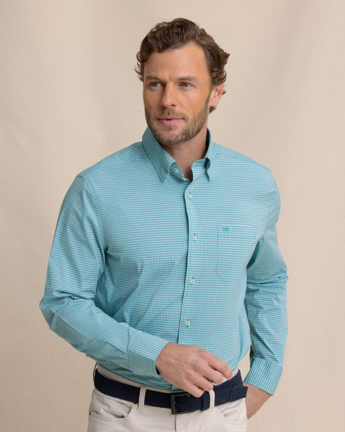 Crofton Plaid Charleston Sport Shirt - Spruce
