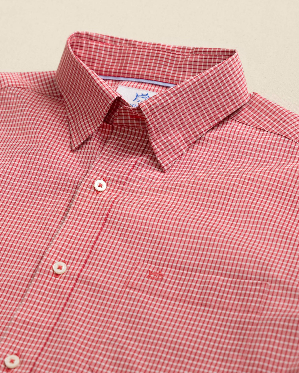 Crofton Plaid Charleston Sport Shirt - Red