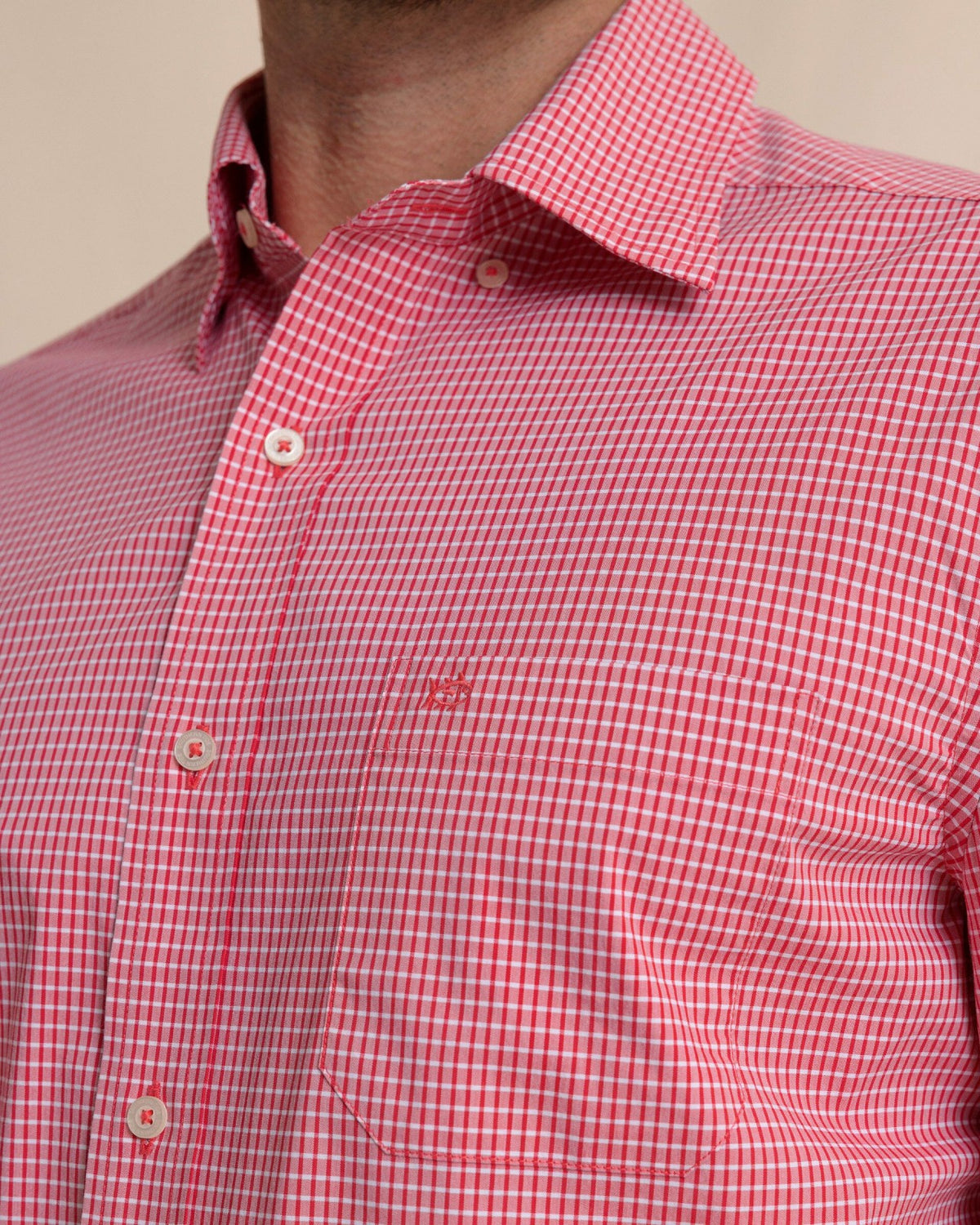 Crofton Plaid Charleston Sport Shirt - Red