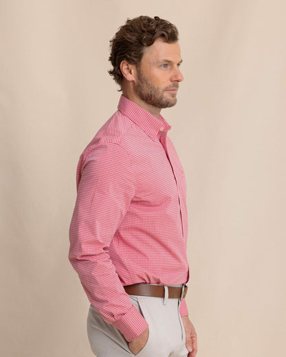 Crofton Plaid Charleston Sport Shirt - Red