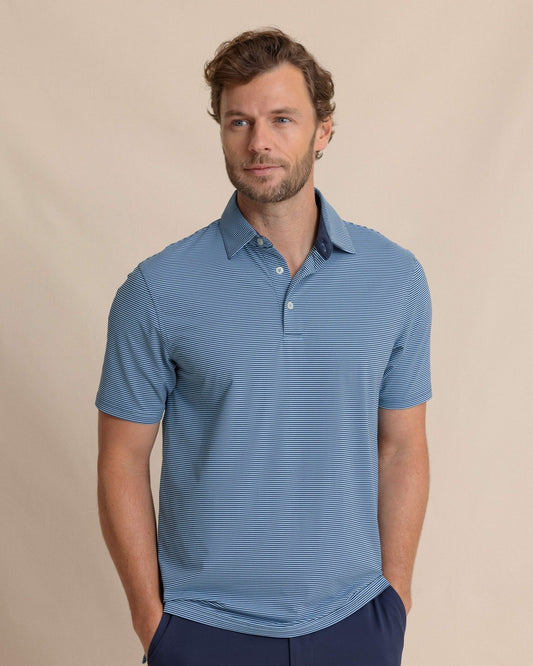 brrr°® Meadowbrook Stripe Polo - Ocean Channel