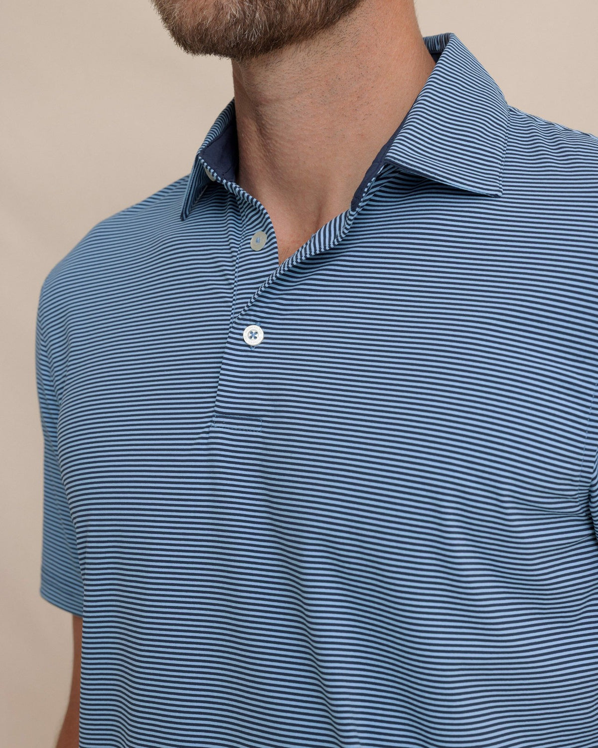 brrr°® Meadowbrook Stripe Polo - Ocean Channel