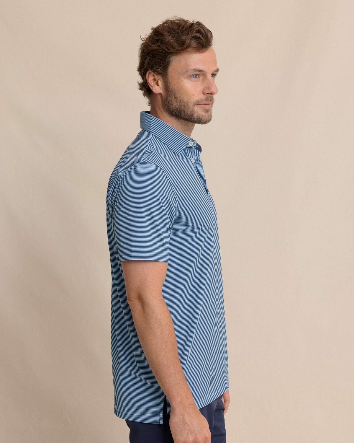 brrr°® Meadowbrook Stripe Polo - Ocean Channel