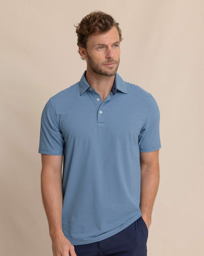brrr°® Meadowbrook Stripe Polo - Ocean Channel