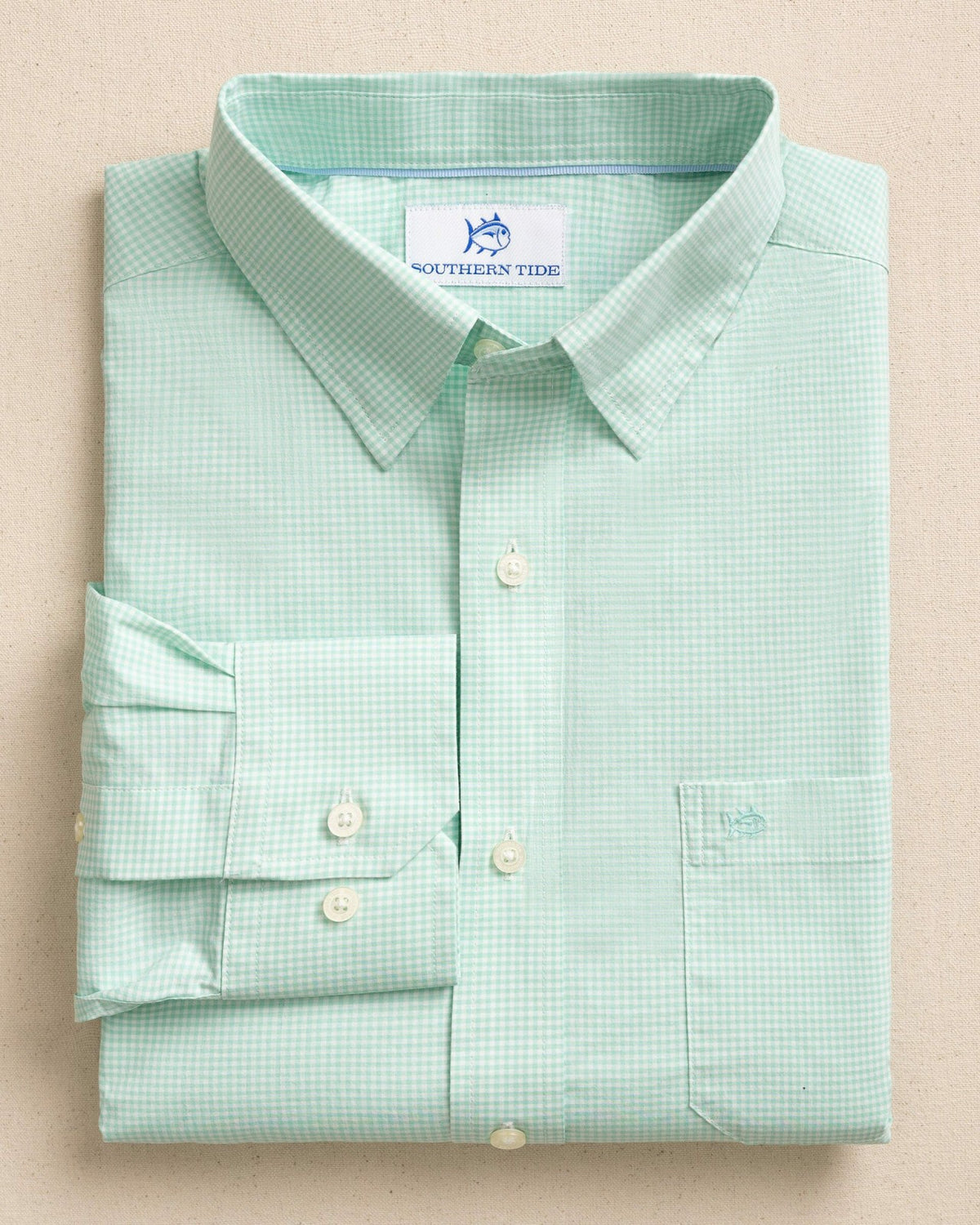 Charleston Parkwood Micro-Gingham Shirt - Green