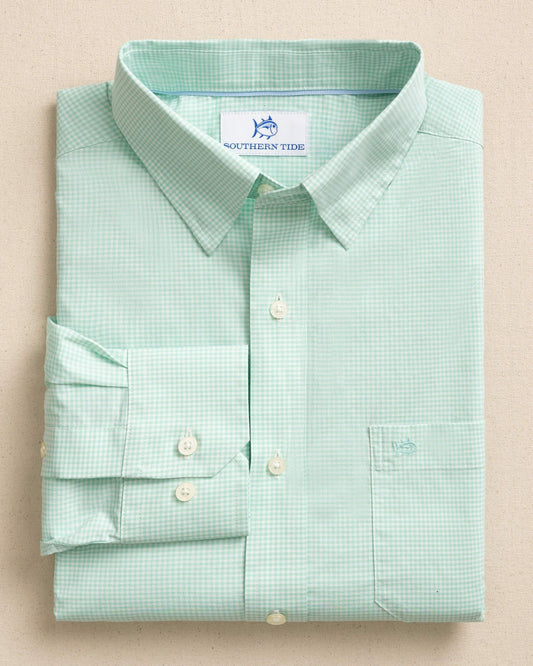 Charleston Parkwood Micro-Gingham Shirt - Green
