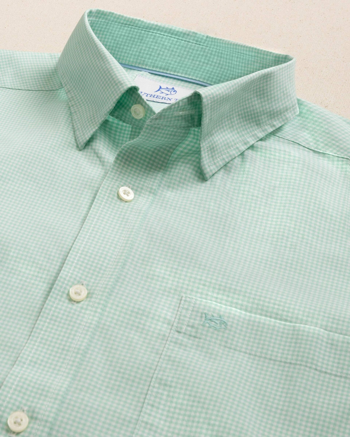 Charleston Parkwood Micro-Gingham Shirt - Green