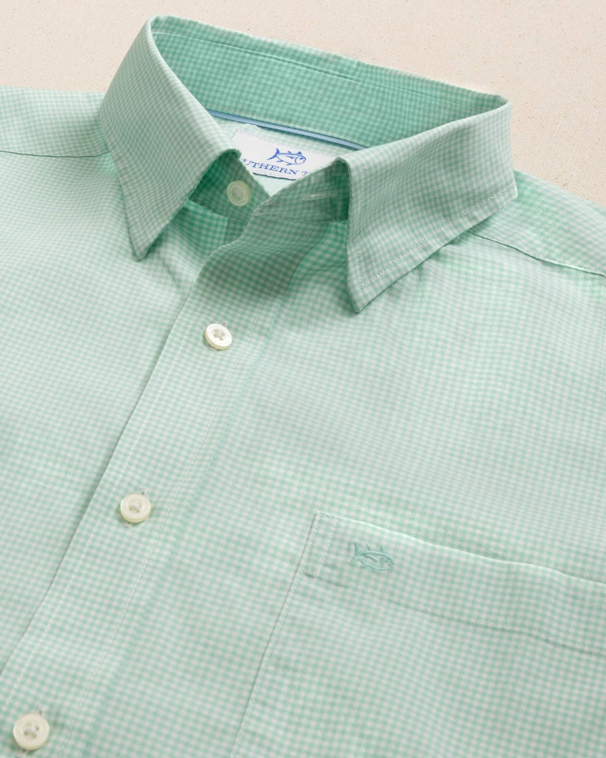 Charleston Parkwood Micro-Gingham Shirt - Green