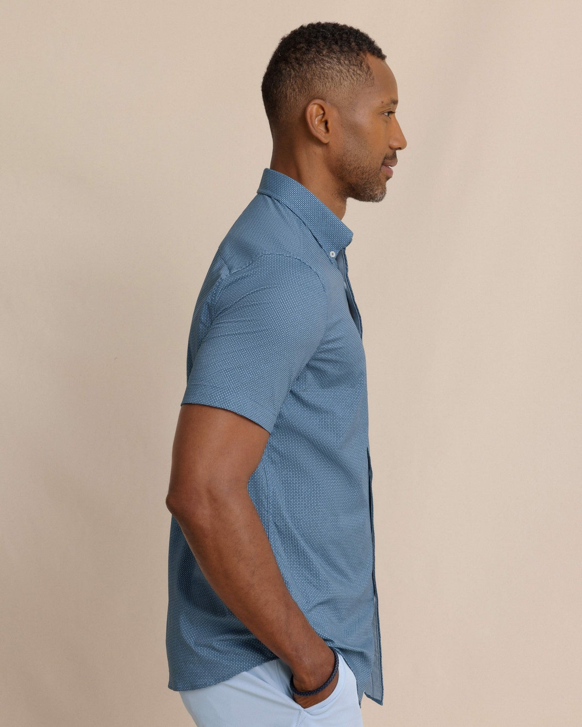 Eastport Heather brrr°® Short Sleeve Sport Shirt