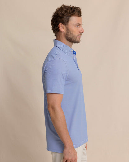 brrr°®-eeze Meadowbrook Stripe Polo - Surf Blue