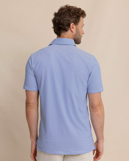 brrr°®-eeze Meadowbrook Stripe Polo - Surf Blue