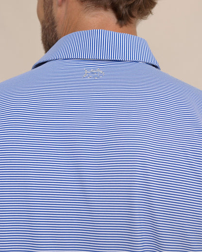 brrr°®-eeze Meadowbrook Stripe Polo - Surf Blue