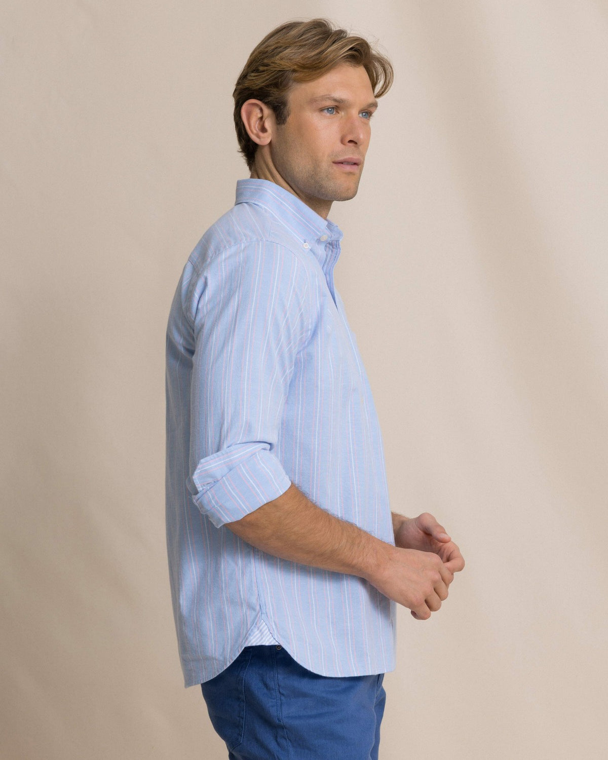 Beachside Charleston Oxford Stripe Sport Shirt