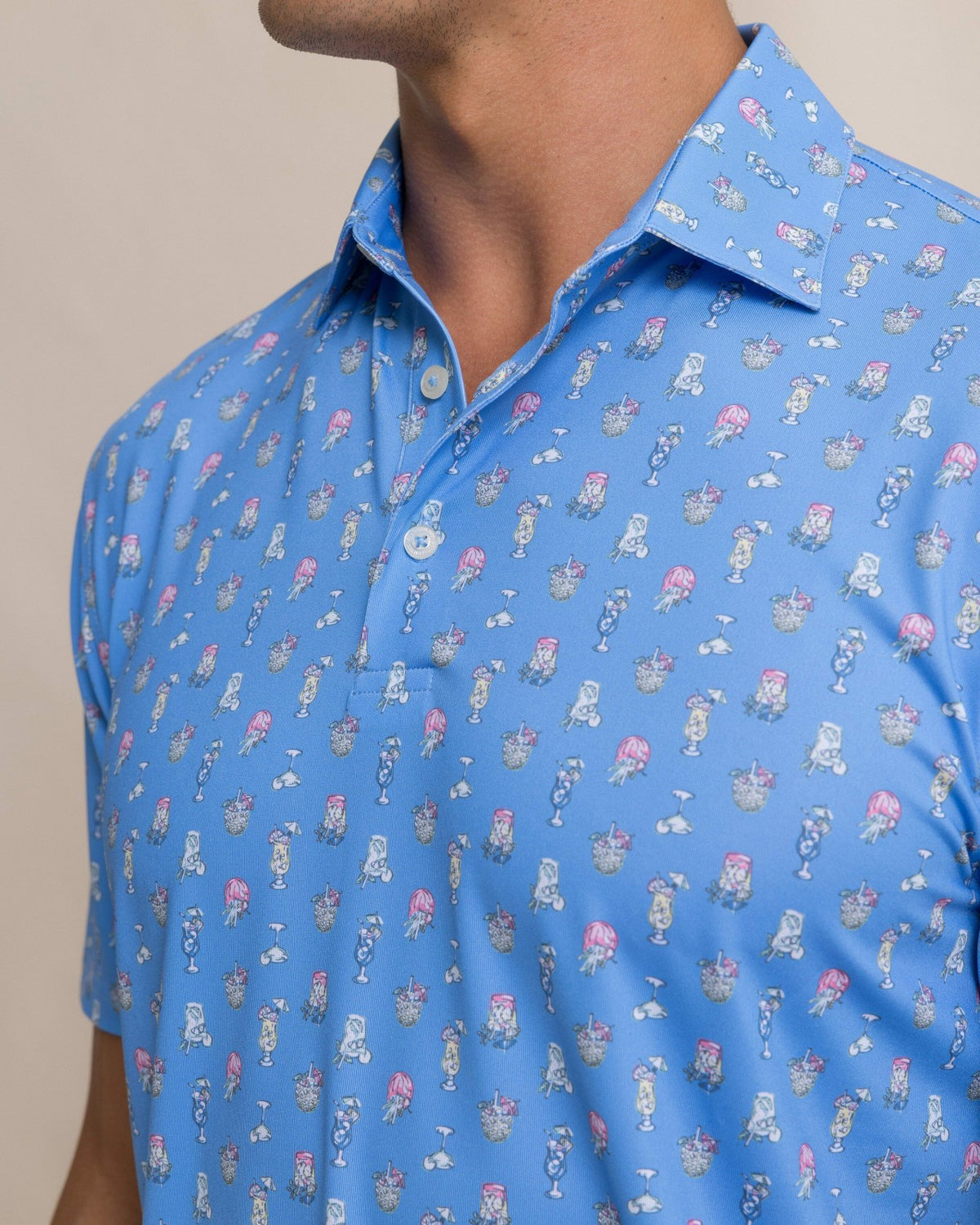 Driver Tropical Drink Printed Polo