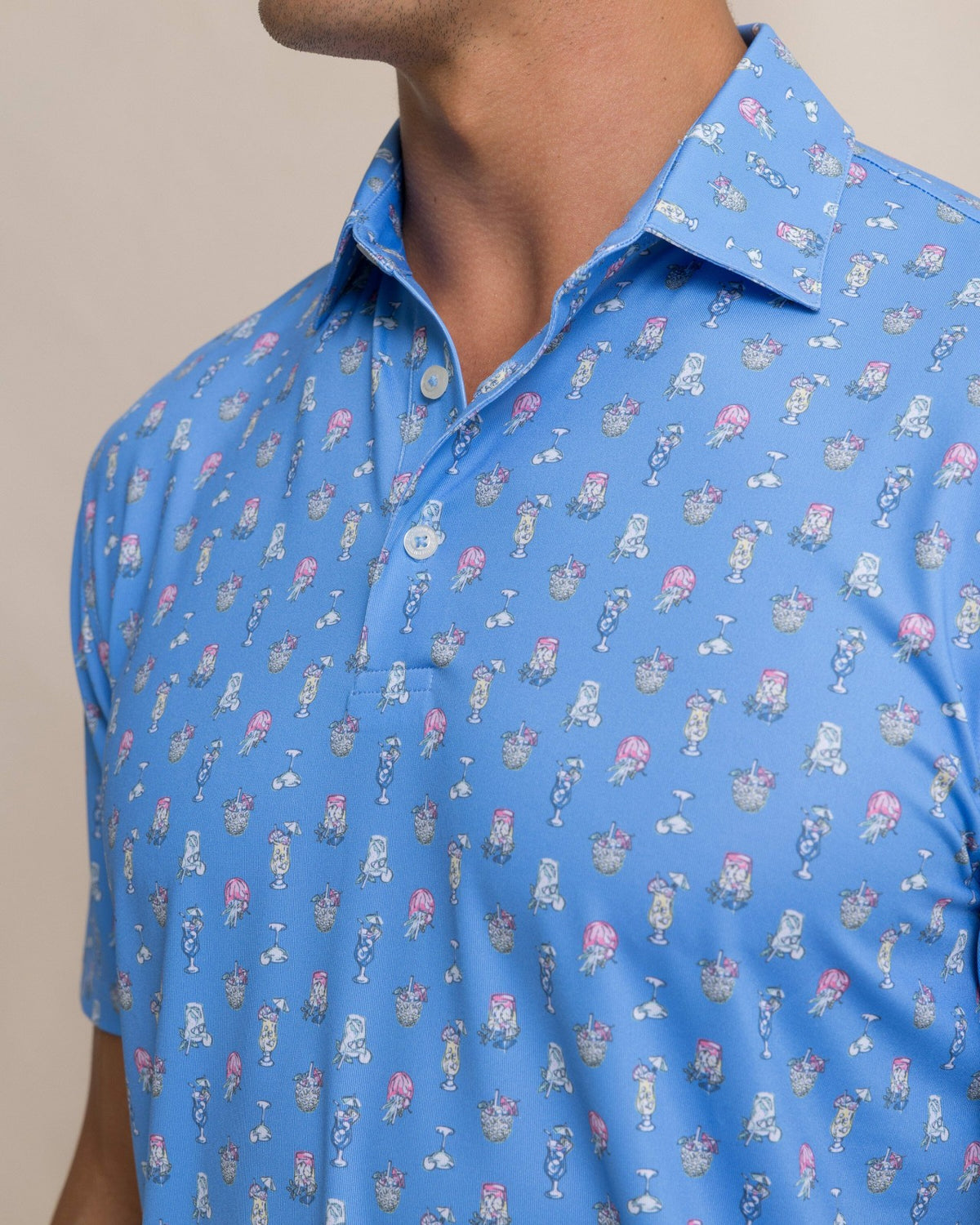 Driver Tropical Drink Printed Polo