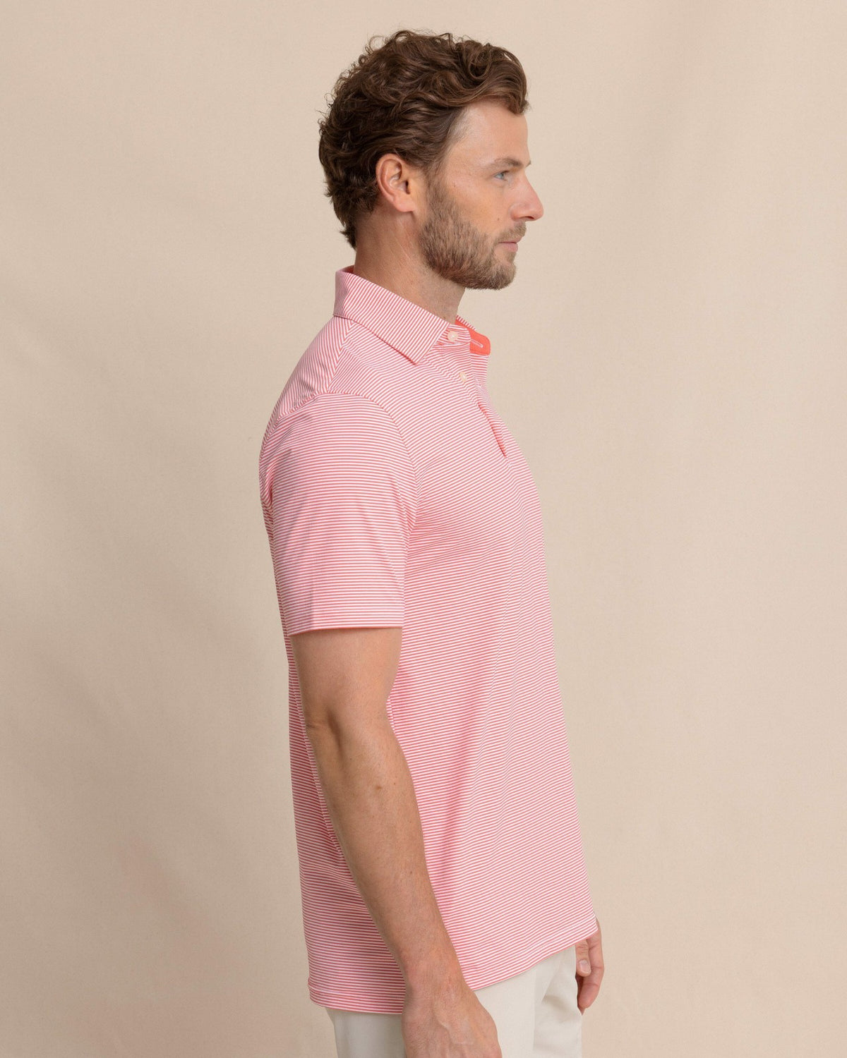 brrr°®-eeze Meadowbrook Stripe Polo - Coral