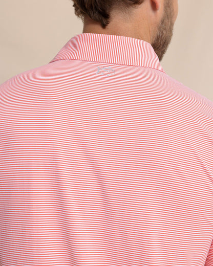 brrr°®-eeze Meadowbrook Stripe Polo - Coral
