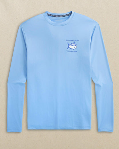 Grey Marlin Long Sleeve Performance T-Shirt