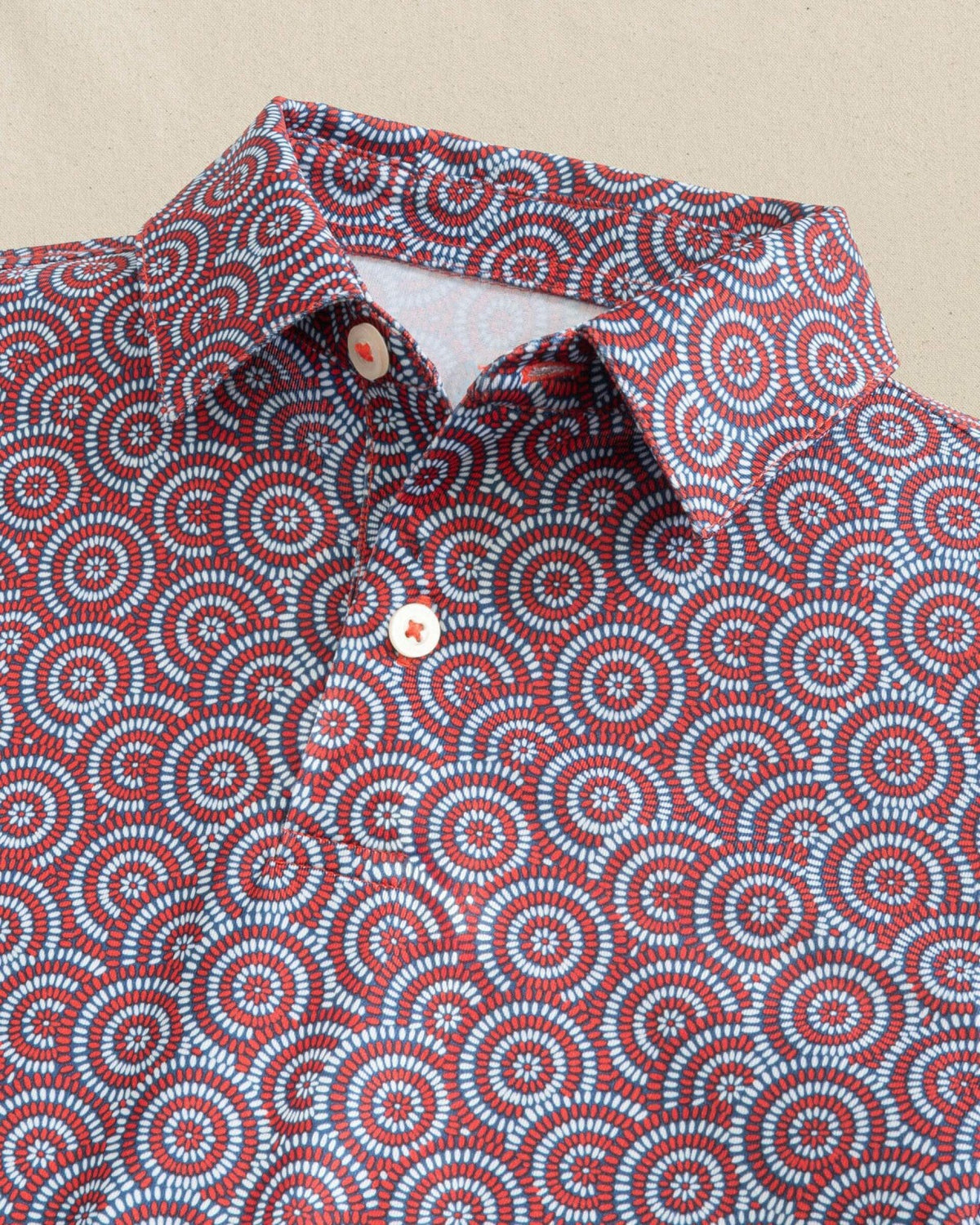 Boys Driver Firecracker Printed Performance Polo