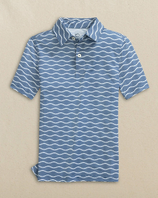 Boys Driver Waves Printed Performance Polo