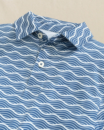 Boys Driver Waves Printed Performance Polo