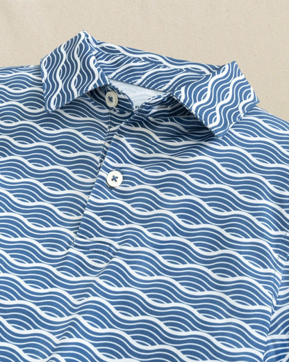 Boys Driver Waves Printed Performance Polo