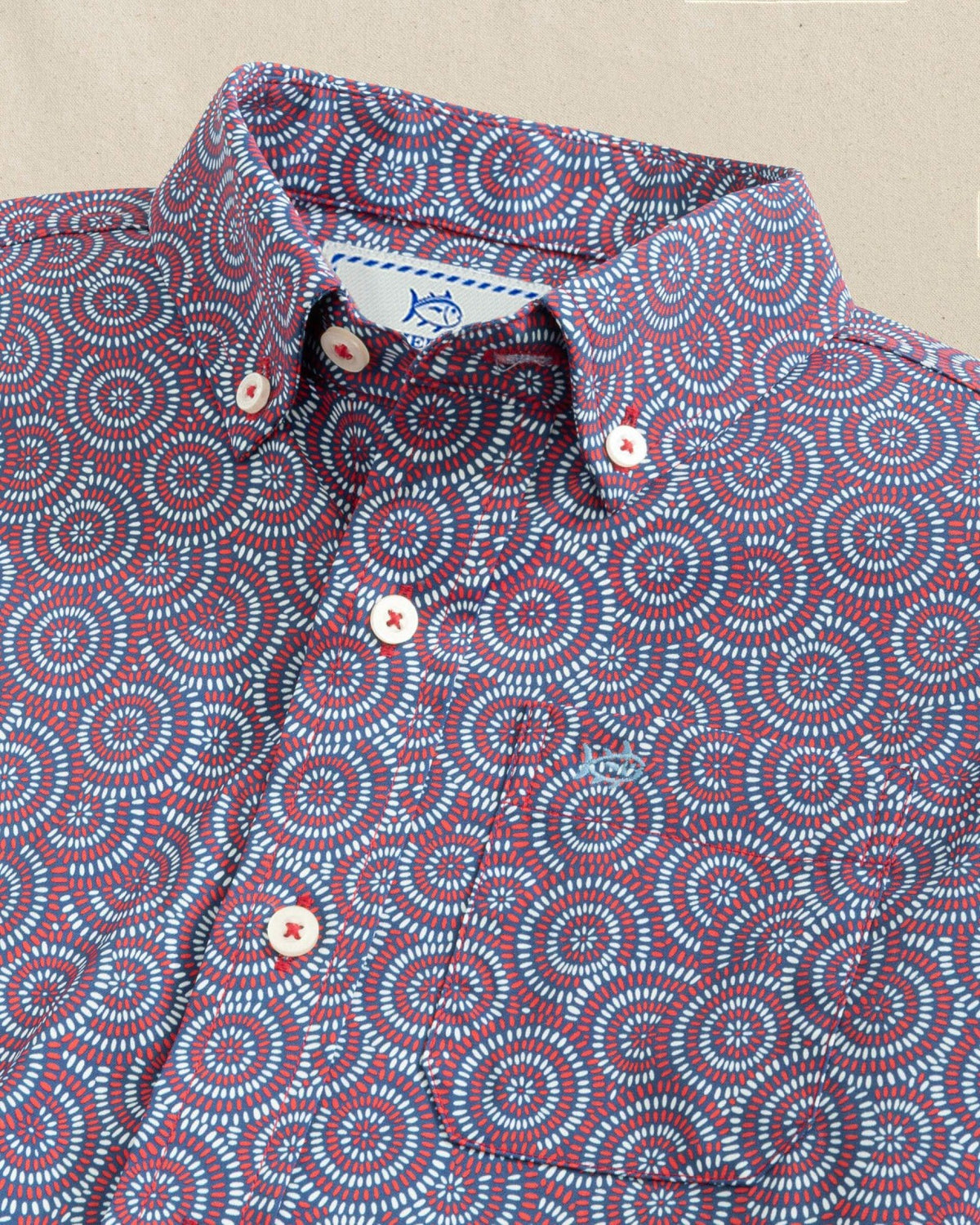 Boys Fireworks Short Sleeve Sport Shirt