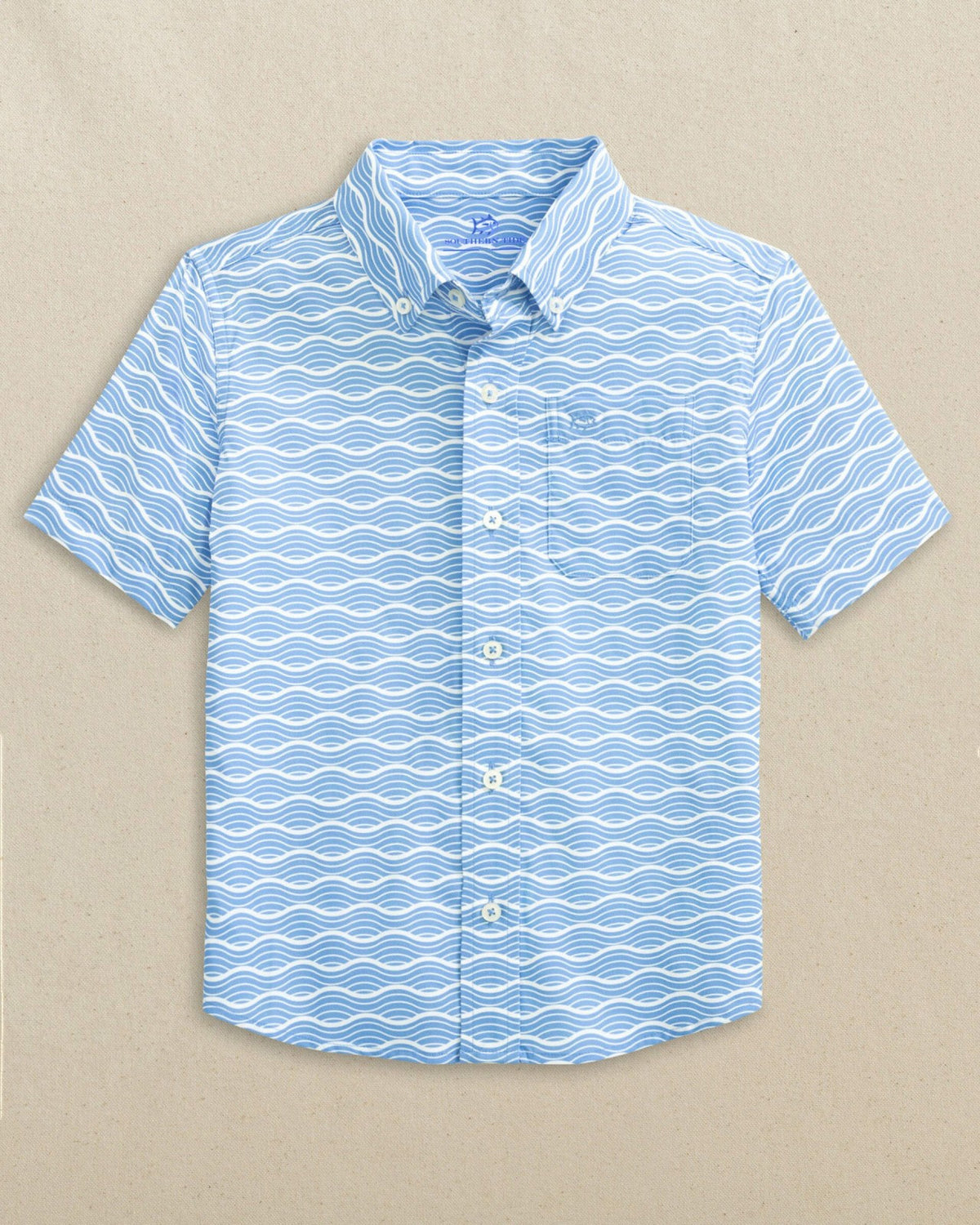 Boys Waves Coastal Breeze® Short Sleeve Sport Shirt