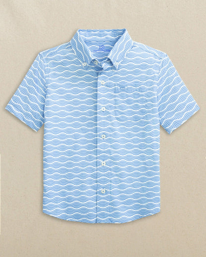 Boys Waves Coastal Breeze® Short Sleeve Sport Shirt