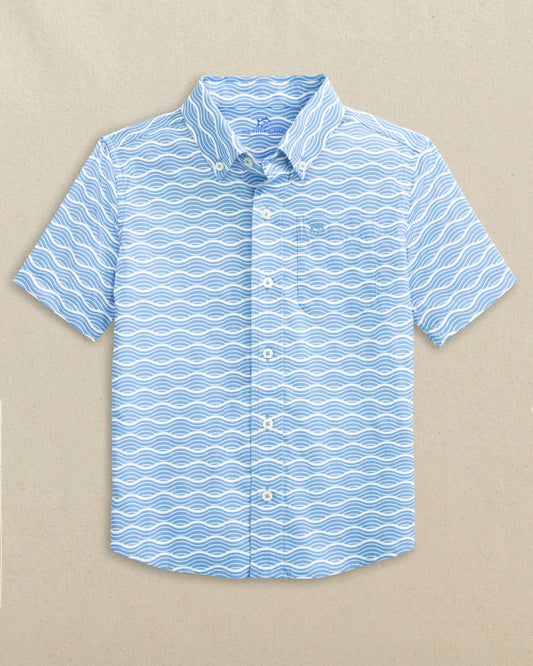 Boys Waves Coastal Breeze® Short Sleeve Sport Shirt