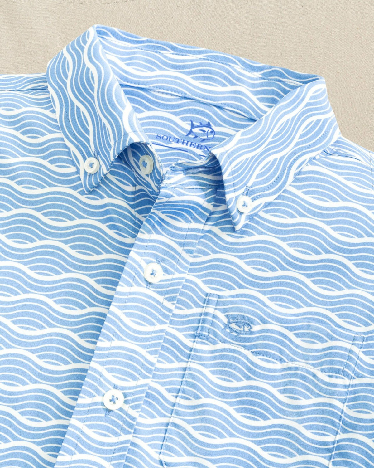 Boys Waves Coastal Breeze® Short Sleeve Sport Shirt