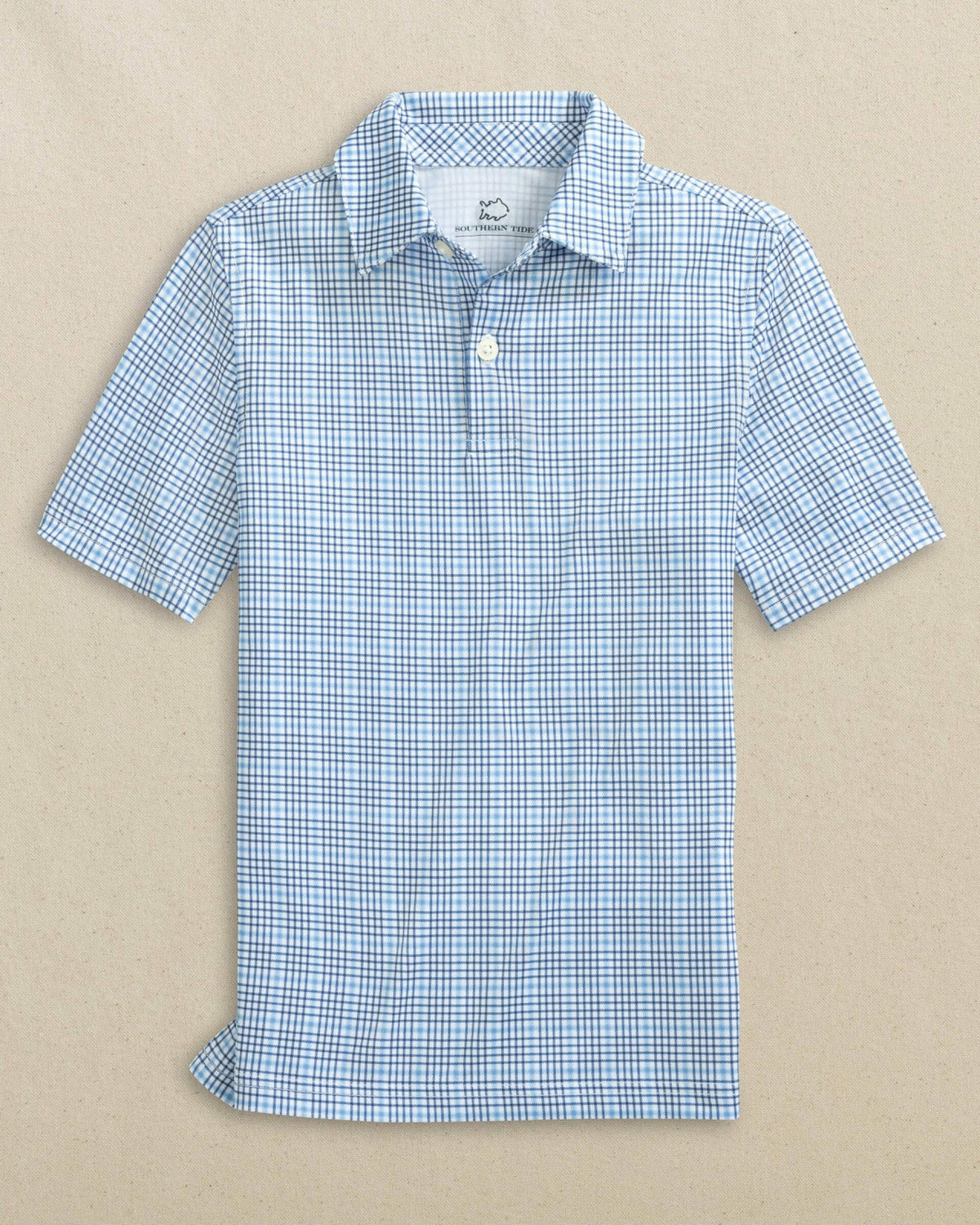Boys Driver Plaid Performance Polo