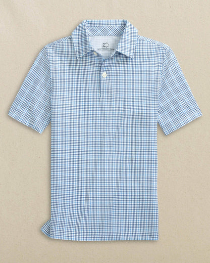 Boys Driver Plaid Performance Polo