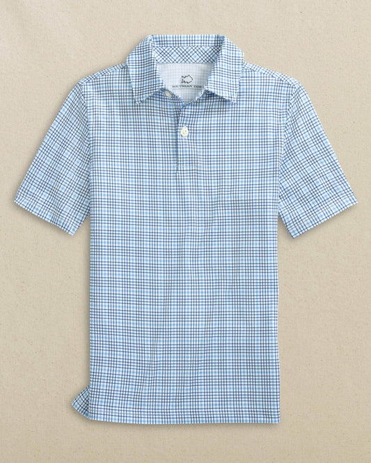 Boys Driver Plaid Performance Polo