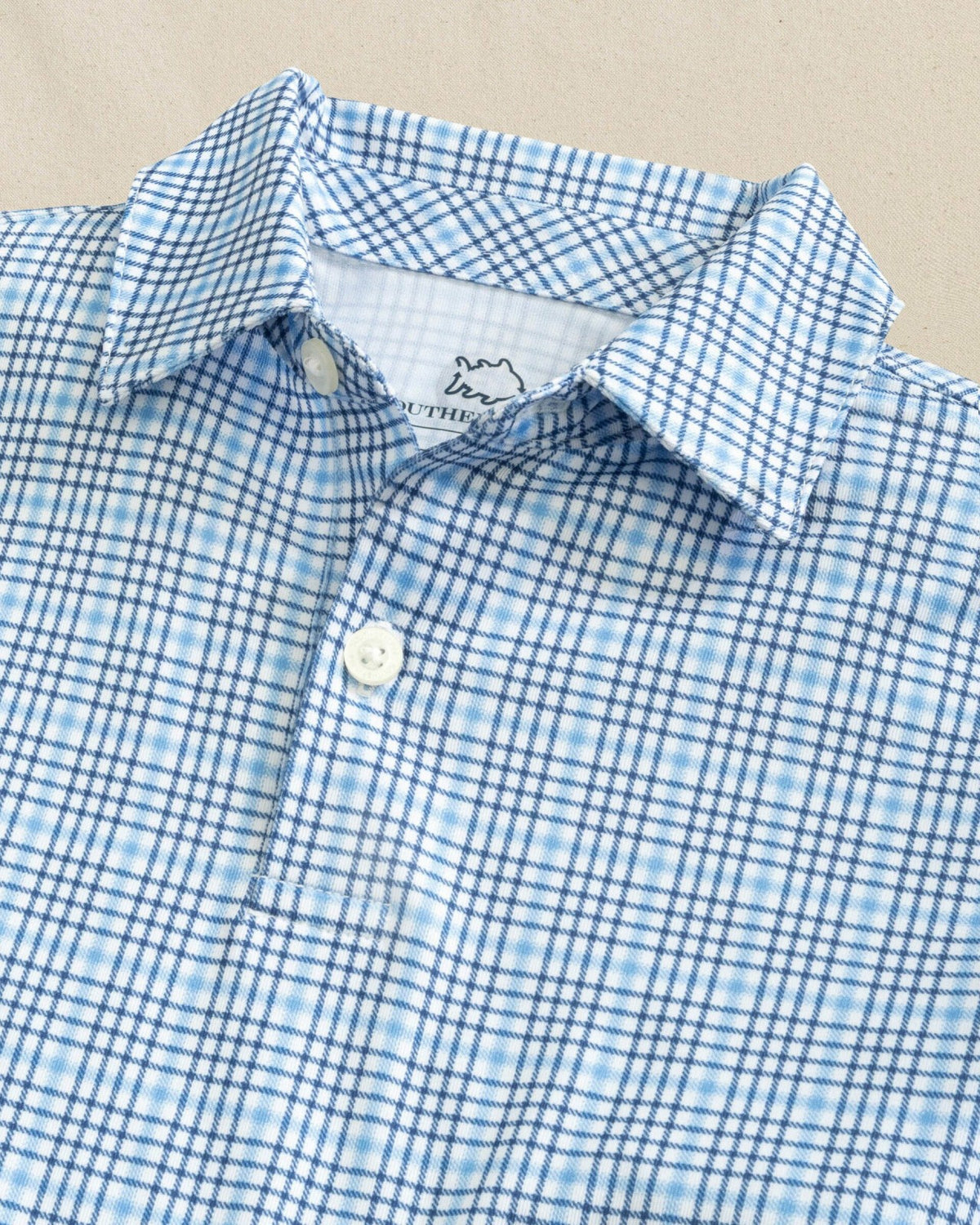 Boys Driver Plaid Performance Polo