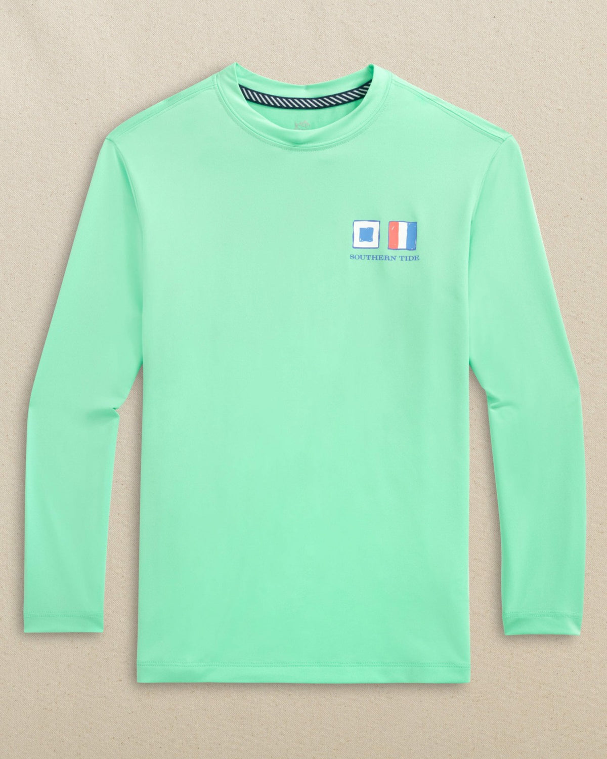 Kids Nautical Flags Long Sleeve Performance T-Shirt