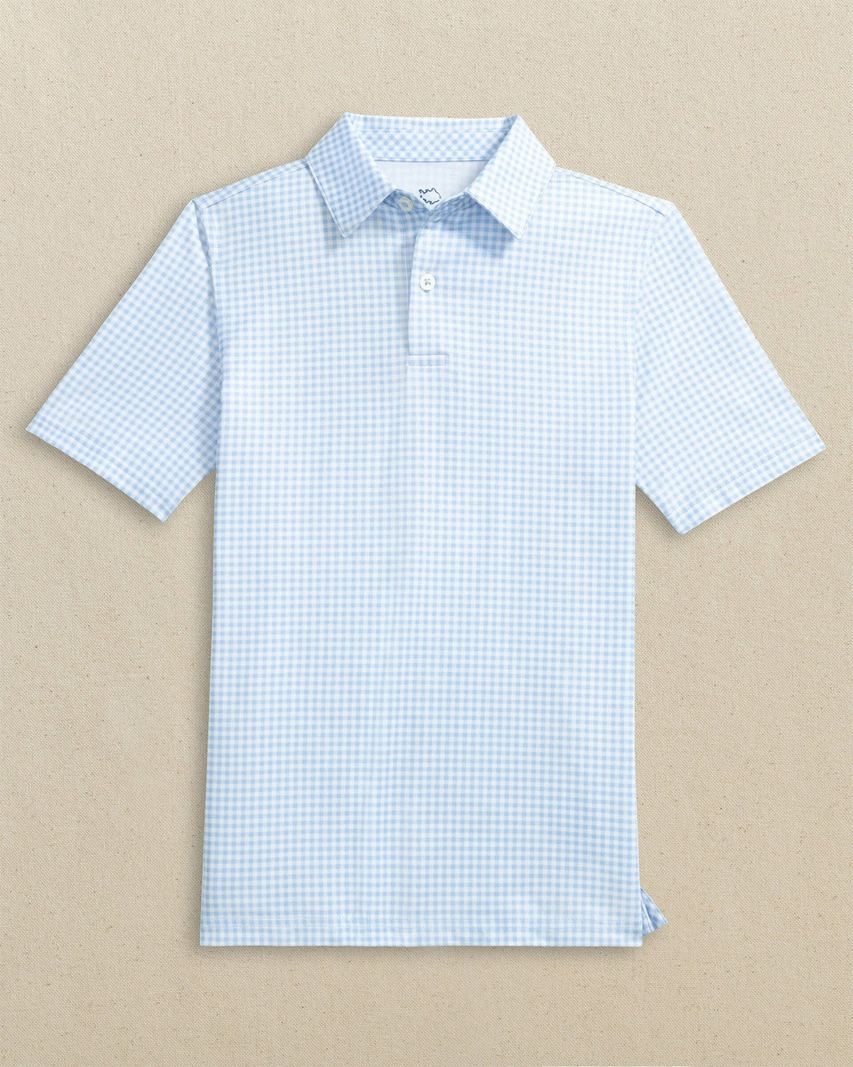 Boys Driver Gingham Printed Performance Polo