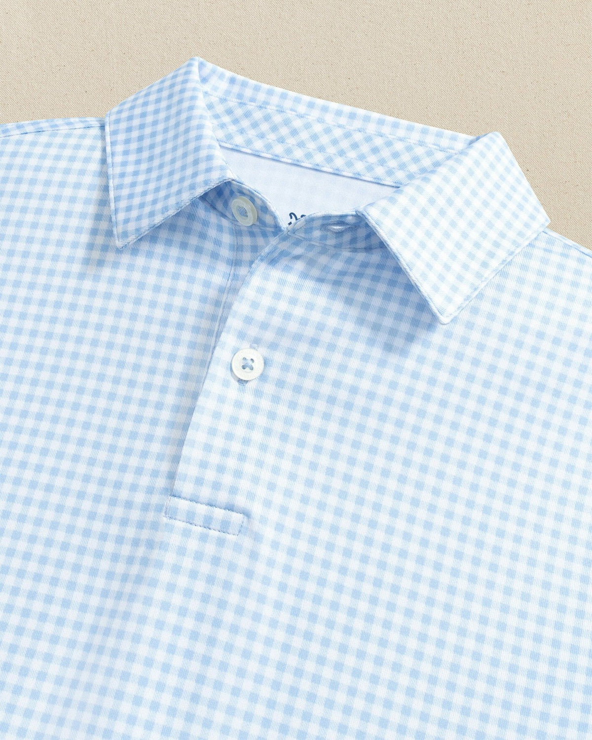 Boys Driver Gingham Printed Performance Polo